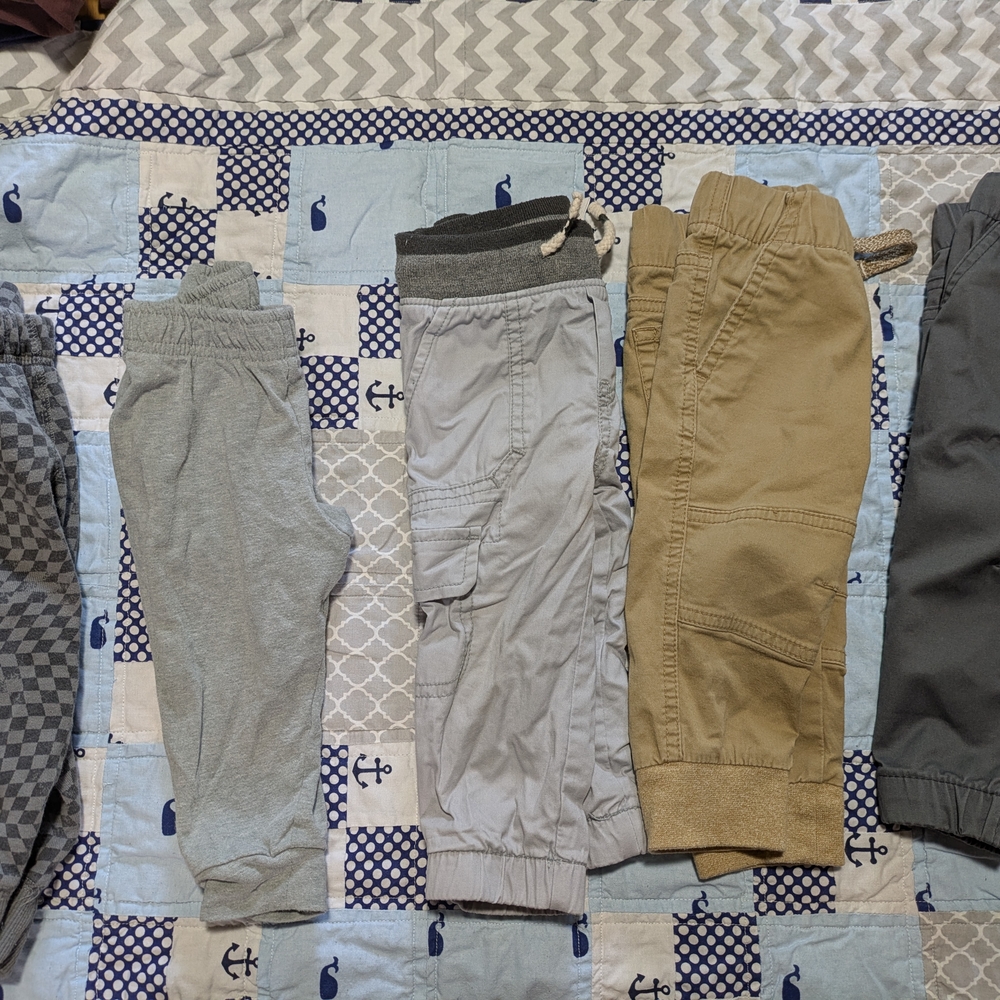 Cat & Jack Kids Joggers - Gray, Tan, and Blue